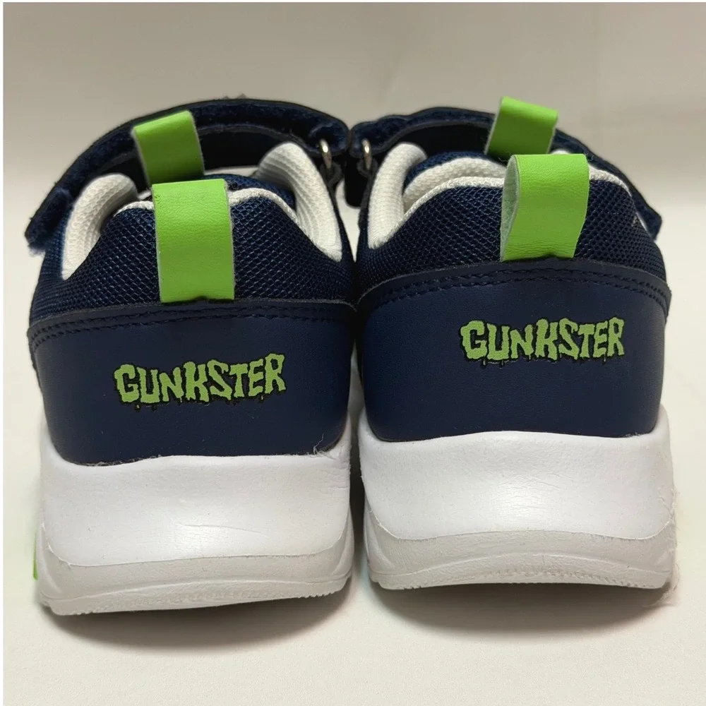 Hot Wheels Monster Trucks Gunkster Toddler 9 Light-Up Sneakers  - Blue & Green